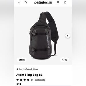 NWT Patagonia 8L Atom Sling bag